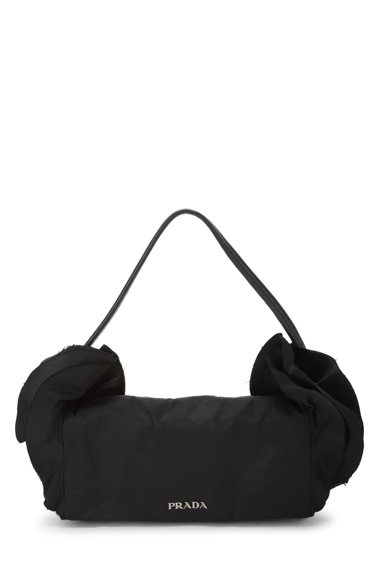 Black Nylon Shoulder Bag, , large image number 0