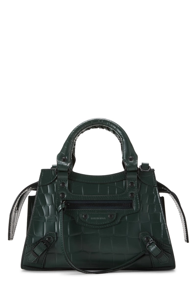 Green Embossed Leather Neo Classic City Mini