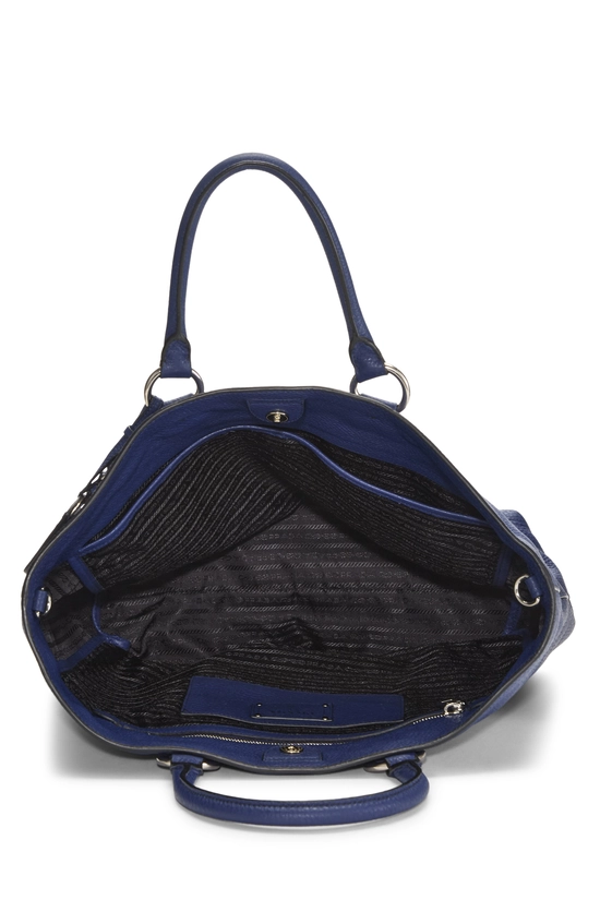 Blue Vitello Daino Shopping Tote Large, , large image number 5