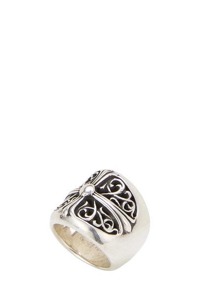 Sterling Silver Classic Oval Cross Ring