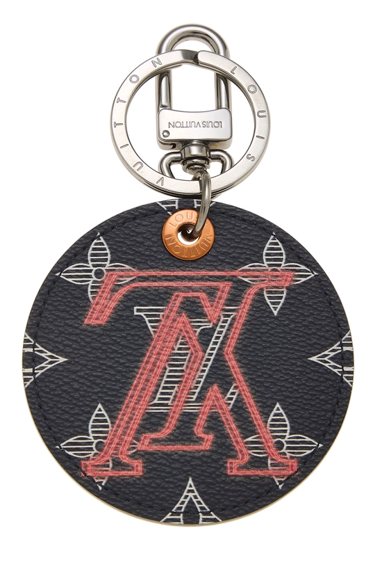 Navy Monogram Upside Down Bag Charm, , large image number 0