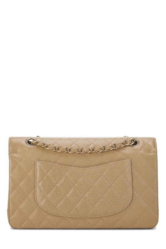 Beige Quilted Caviar Classic Double Flap Medium, , large image number 3