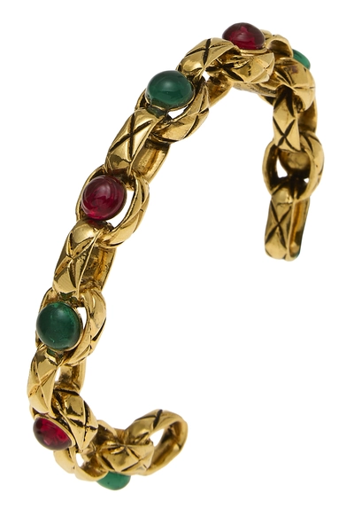 Multicolor Gold Gripoix Chain Bracelet