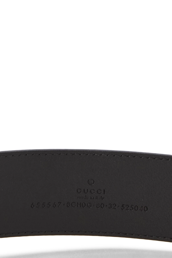 Black Leather G Buckle Belt 80, , large image number 3