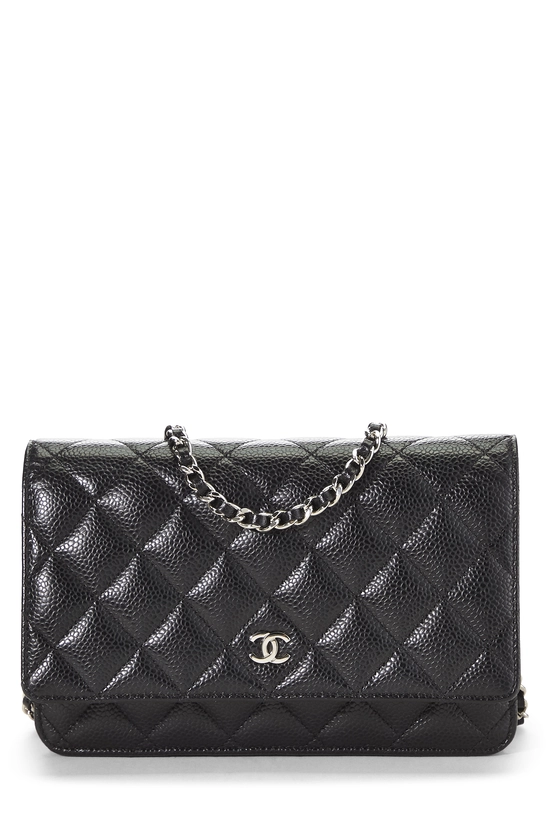 Black Caviar Classic Quilted Wallet On Chain (WOC), , large image number 0