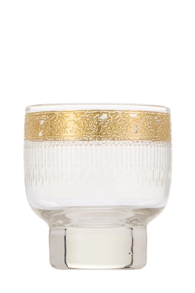 Multicolor 22k Gilded Footed Glassware Set of 6 & Ice Bucket, , large
