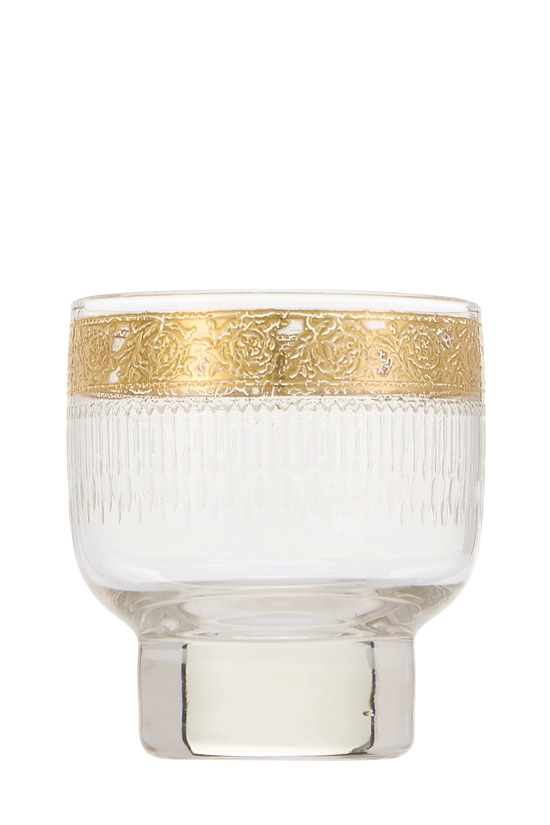 Multicolor 22k Gilded Footed Glassware Set of 6 & Ice Bucket, , large image number 1