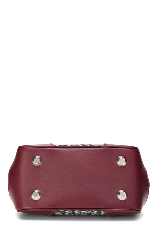 Burgundy & Navy Trotter Canvas Frame Satchel Handbag Mini, , large image number 4