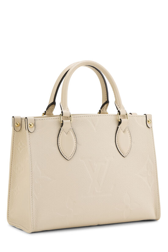 Cream Giant Monogram Empreinte On The Go PM, , large image number 1