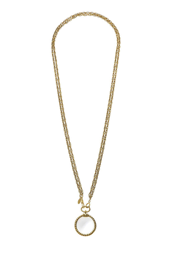Gold Rope 'CC' Loupe Necklace, , large image number 0