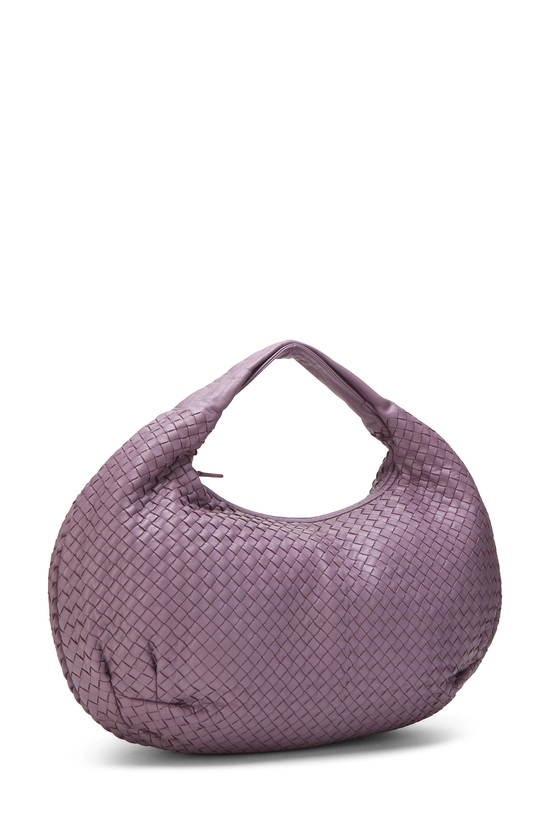 Purple Intrecciato Leather Belly Hobo Medium, , large image number 1