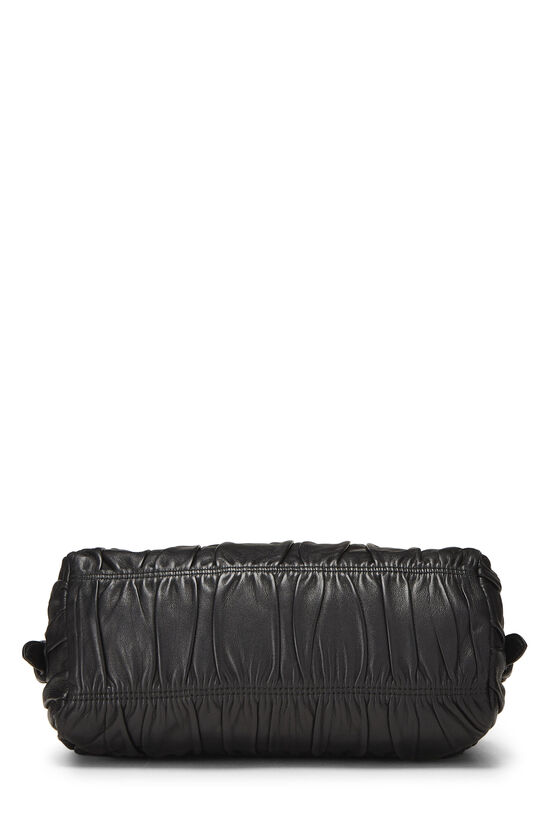 Black Nappa Gaufre Shoulder Bag, , large image number 4
