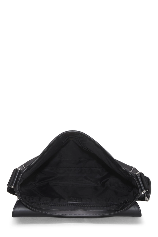 Black Techno Canvas Web Flap Messenger Large, , large image number 5