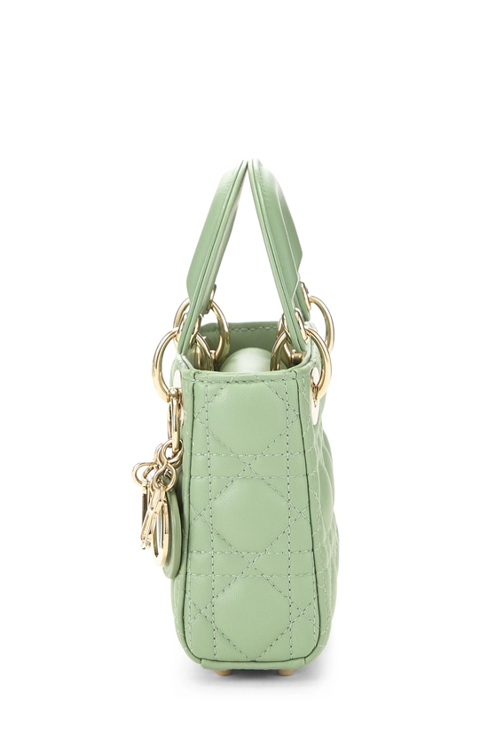 Green Lambskin Lady Dior Micro, , large image number 2
