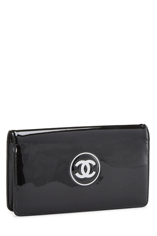 Chanel Black Patent Leather CC Woc Wallet on Chain Silver Hardware, 2012-2013 (Very Good), Womens Handbag