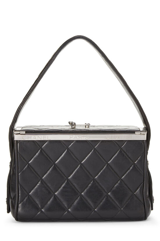 Black Quilted Lambskin Box Vanity Small, , large image number 0