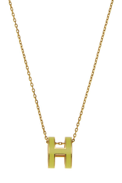 Gold & Yellow Pop H Necklace, , large
