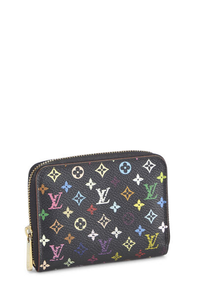 Takashi Murakami x Louis Vuitton Black Monogram Multicolore Zippy Coin Purse, , large