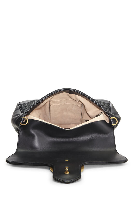 Black Leather GG Marmont Top Handle Shoulder Bag Medium, , large image number 5