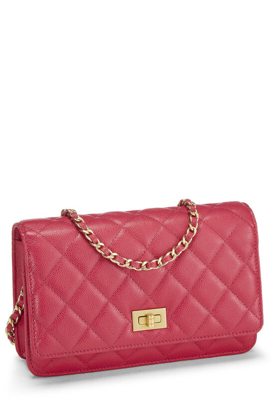Pink Caviar Leather Reissue Wallet on Chain (WOC), , large image number 2