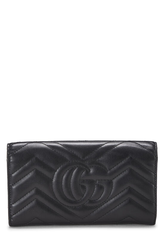 Black Leather Marmont Continental Wallet, , large image number 2