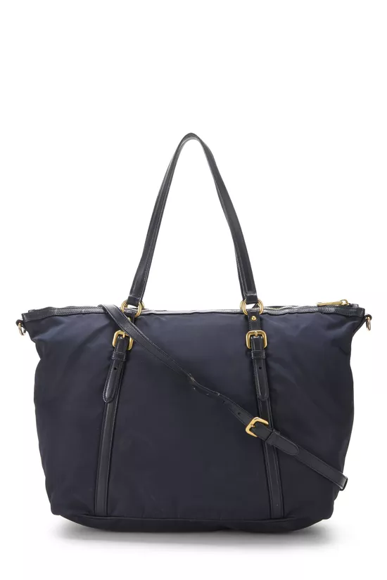 Navy Tessuto Nylon Convertible Tote, , large image number 3