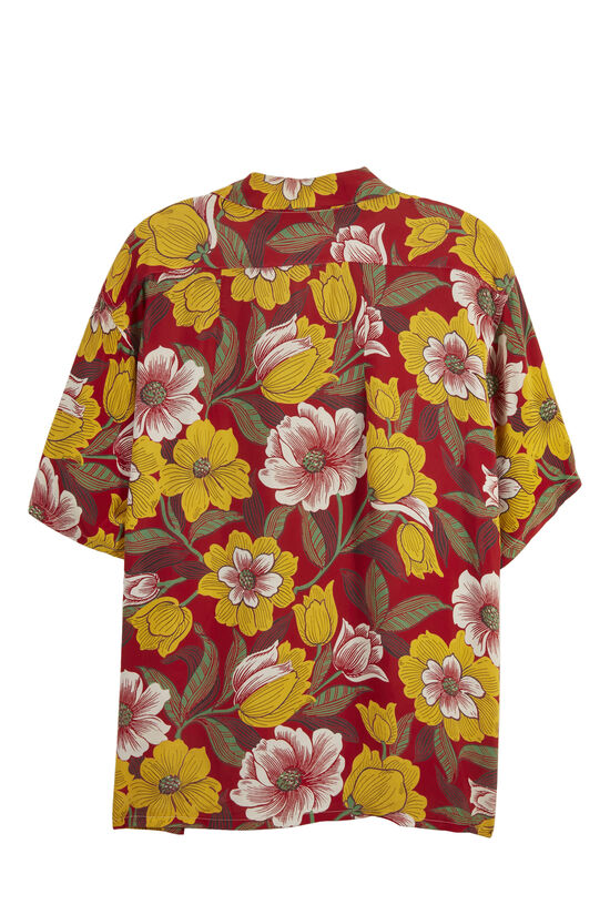 Red Floral Dunbrooke Hawaiian Shirt, , large image number 1