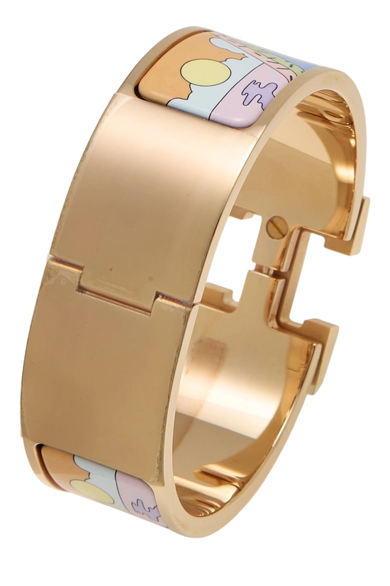Multicolor Enamel Rose Gold Clic-Clac H Wide PM, , large image number 1