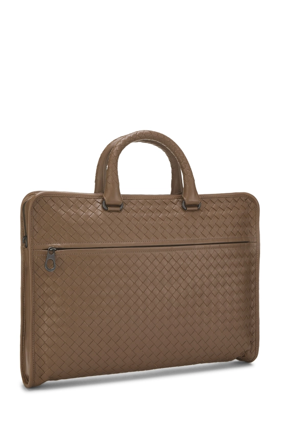 Brown Intrecciato Briefcase, , large image number 1