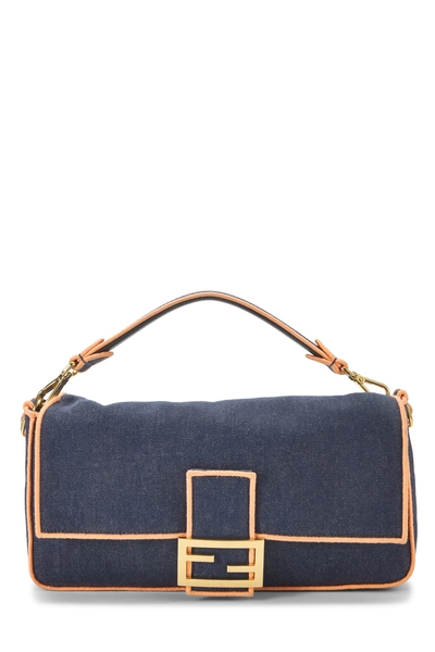 Blue Denim Convertible Baguette Large