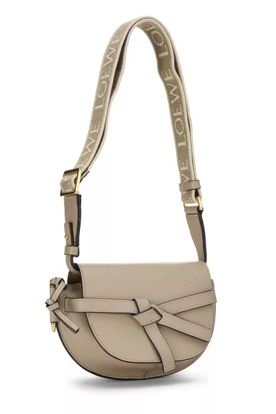 Grey Calfskin Gate Dual Bag Mini, , large