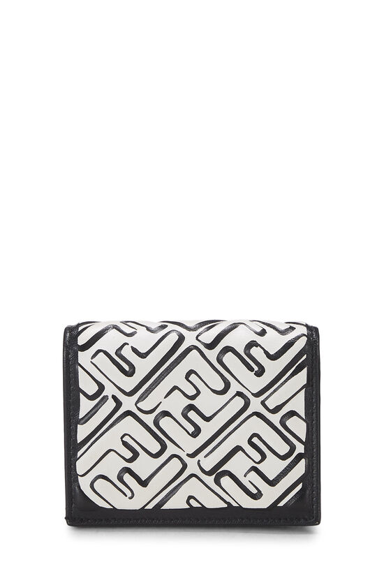 Joshua Vides x Fendi Black & White Zucca Embossed Compact Wallet, , large image number 2