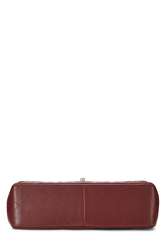 Burgundy Quilted Caviar New Classic Flap Jumbo, , large image number 4
