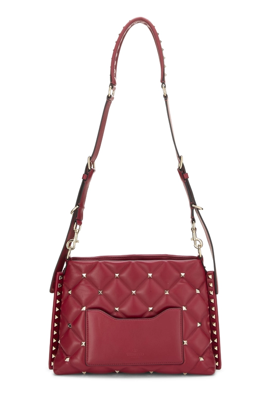 Red Leather Candystud Shoulder Bag Medium, , large image number 3