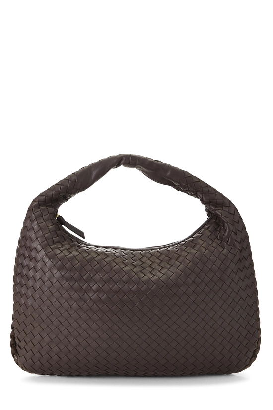 Brown Intrecciato Veneta Hobo Medium, , large image number 0
