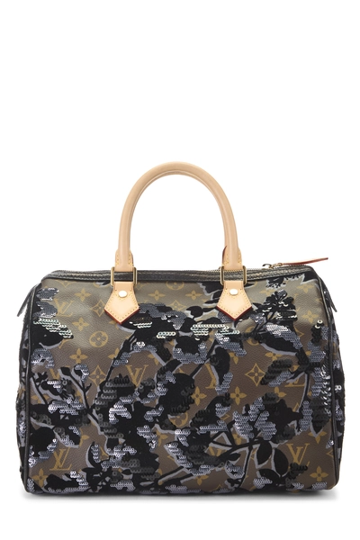 Brown Monogram Canvas Fleur De Jais Speedy 30
