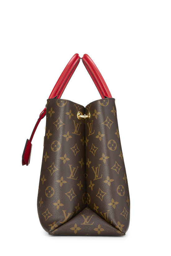 Red Monogram Canvas Flower Tote, , large image number 2