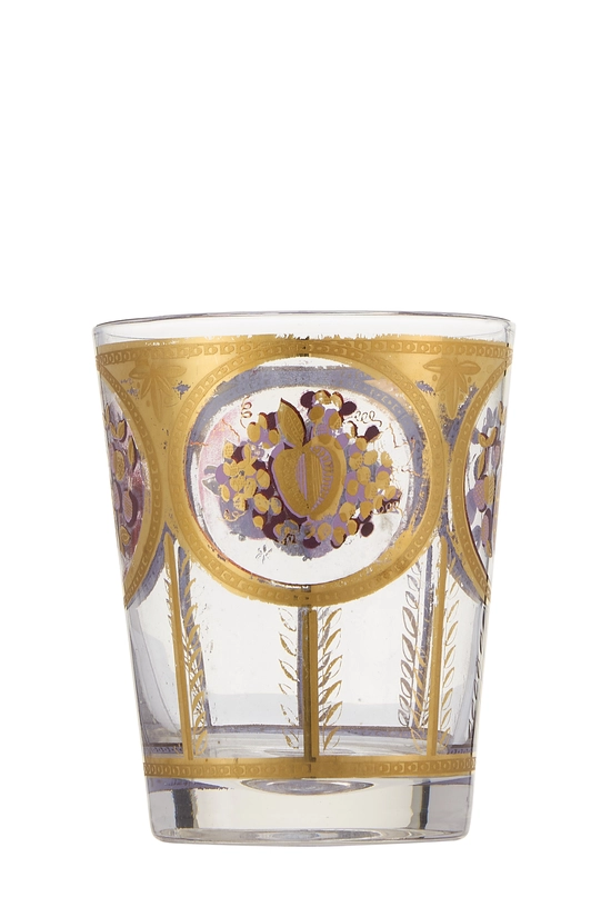 Multicolor 22k Gilded Bountiful Fruit Motif Glassware Set of 5, , large image number 1