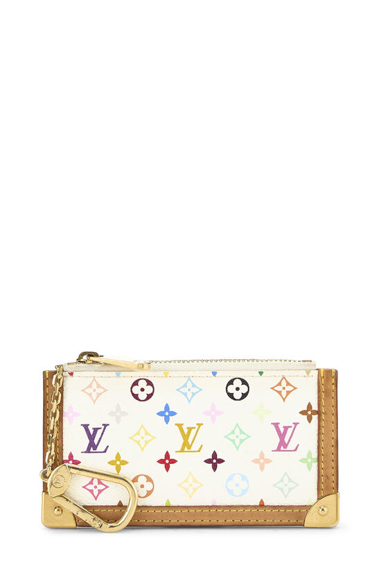 Takashi Murakami x Louis Vuitton White Monogram Multicolore Pochette Clefs, , large image number 0