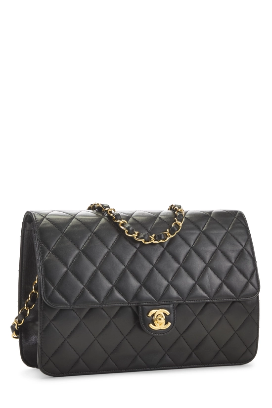 Black Quilted Lambskin Turnlock Ex Flap Medium, , large image number 1