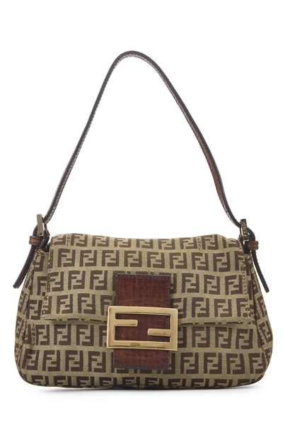 Fendi Brown Zucchino Canvas Mama Mini