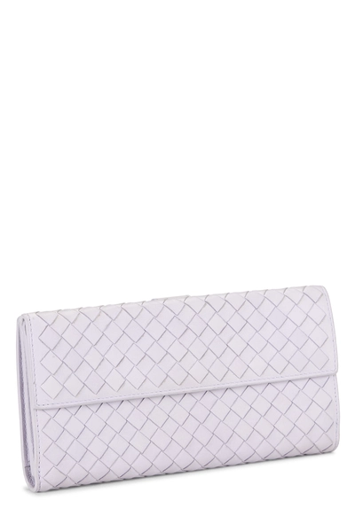 Purple Intrecciato Long Wallet, , large