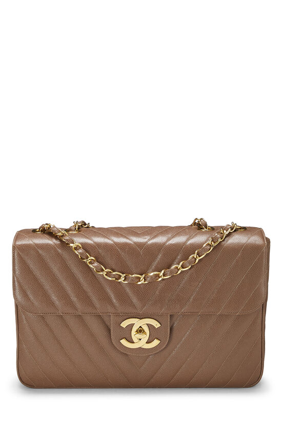 Chanel Classic Double Flap Bag Quilted Caviar Maxi Gold 21081531