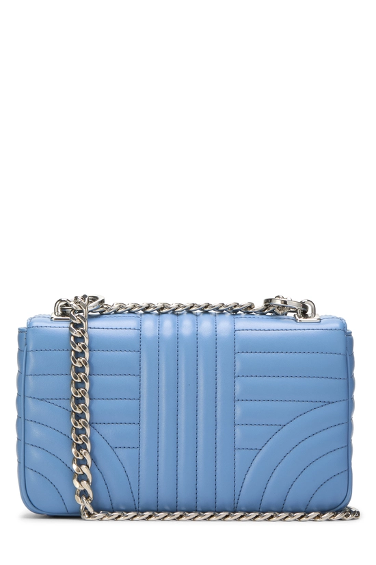 Blue Calfskin Diagramme Flap Bag Small, , large image number 3