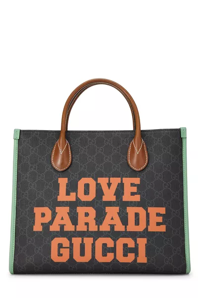 Grey GG Supreme Canvas Love Parade Tote