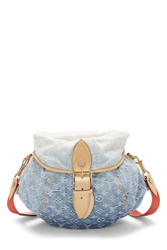 Louis Vuitton Blue/White Denim Monogram Limited Edition Sunshine Bag Louis  Vuitton