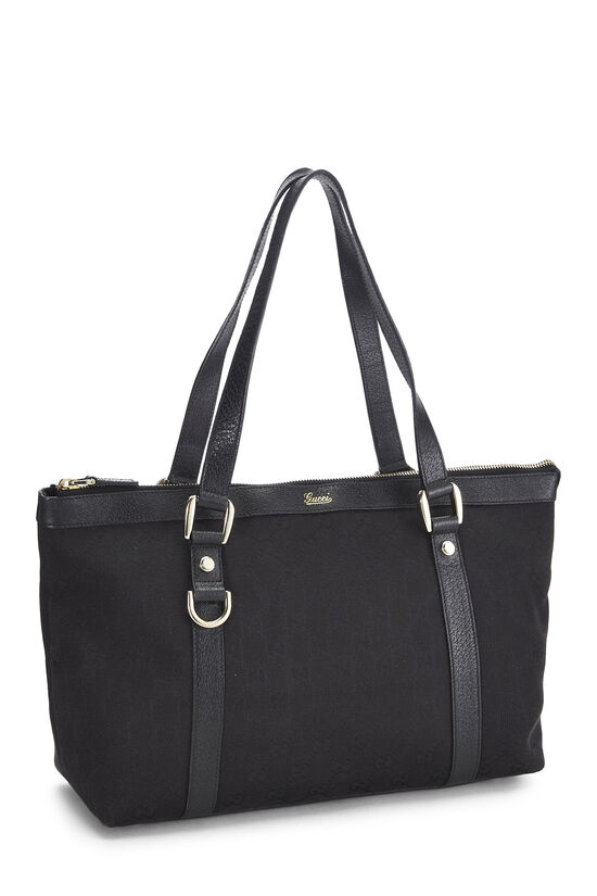 Black Original GG Canvas Abbey Zip Tote Small, , large image number 1