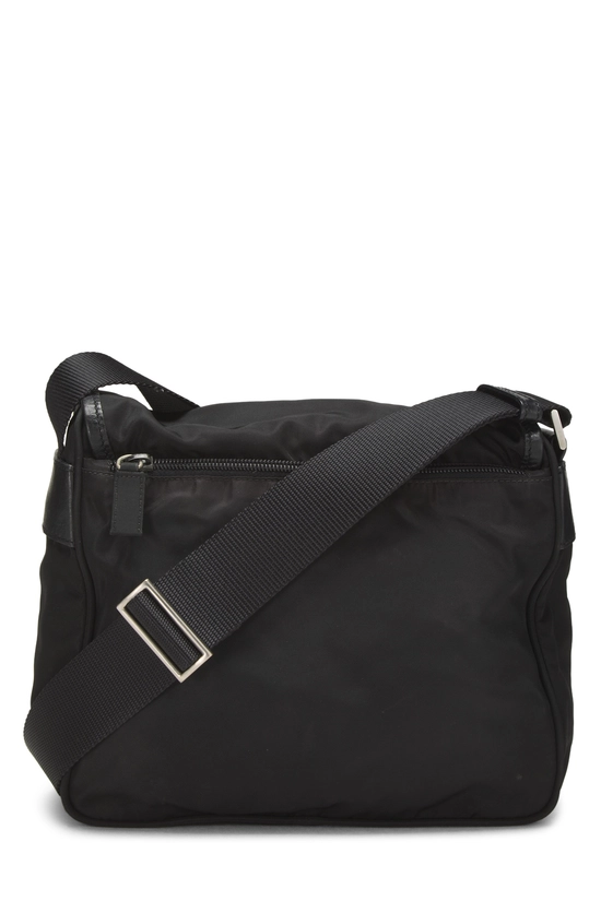 Black Nylon Buckle Flap Messenger Bag Small, , large image number 3