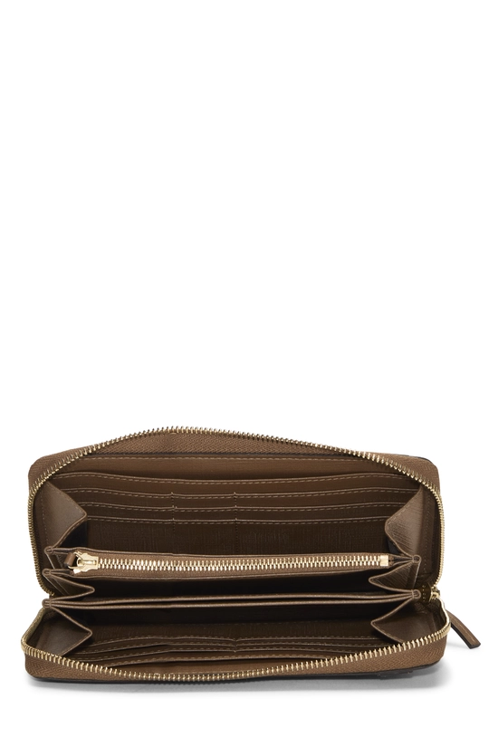 Brown GG Supreme Canvas Nice Zip Around Wallet, , large image number 3