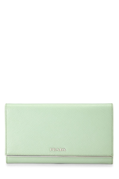 Green Saffiano Leather Wallet On Chain (WOC)